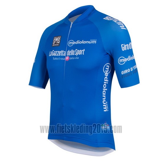 2016 Fietskleding Giro D'italie Blauw Korte Mouwen en Koersbroek